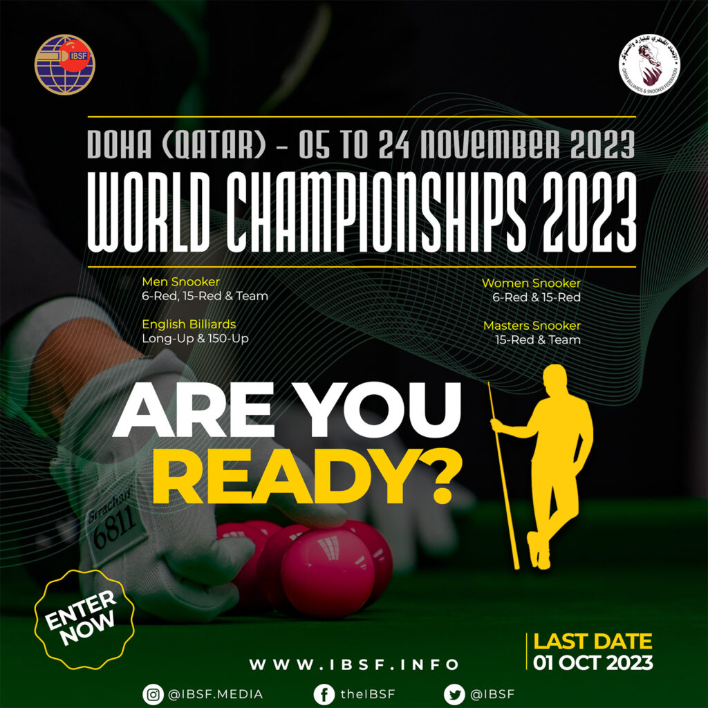 Affiche championnat du monde IBSF de snooker 2023