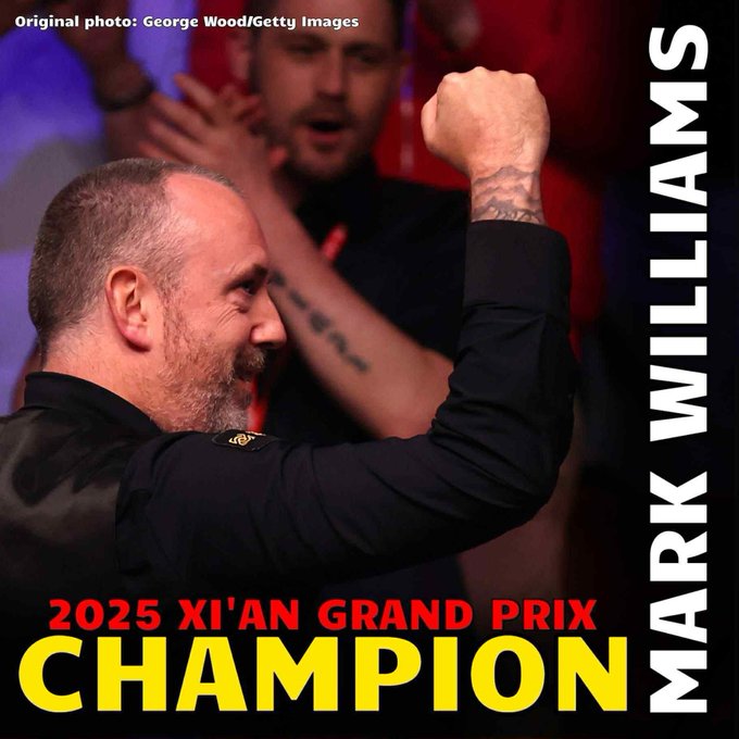 Mark Williams vainqueur du Grand Prix de Xi'an