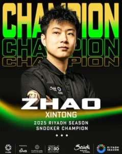 Zhao Xintong vainqueur Riyadh Season Championship 2025