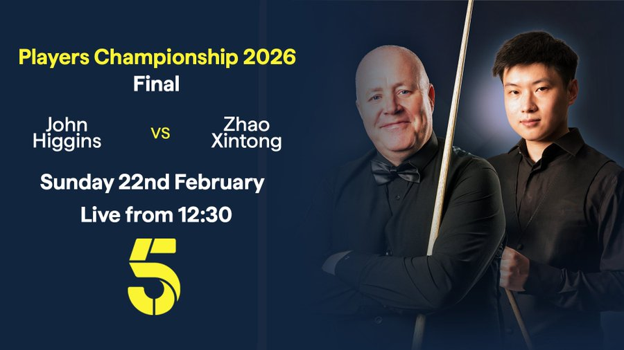 Zhao Xintong vs John Higgins en finale du Players Championship 2026