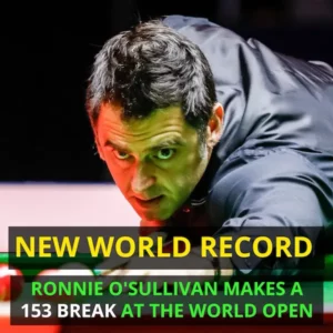Ronnie O'Sullivan réalise un 153, le plus haut break de l'histoire du snooker
