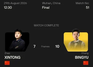 Finale Wuhan Open 2026 snooker