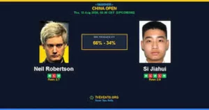 Neil Robertson vs Si Jiahui China Open 2026 snooker