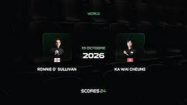 Ronnie O'Sullivan contre Cheung Ka Wai au Northern Ireland Open 2026 snooker